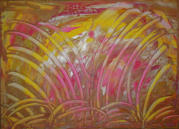  RAIN>FOREST - 01 - Sunrise- Acryl auf Lwd - 2025 - 55 x 75 cm